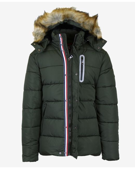 Spire By Galaxy Heavy Tech Puffer Jacket with Hood