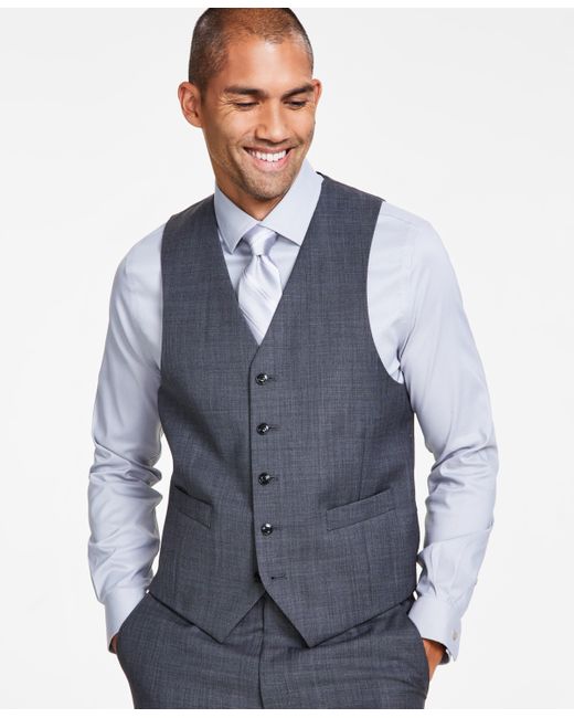 Michael Kors Classic-Fit Wool-Blend Stretch Solid Suit Vest