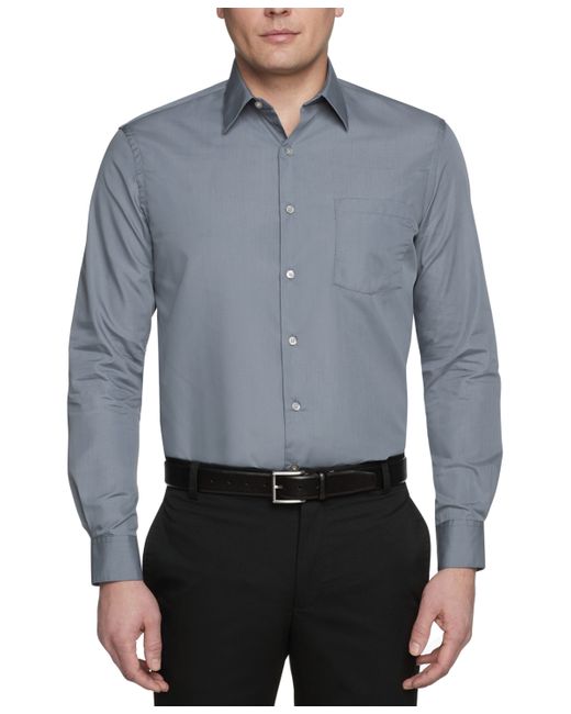 Van Heusen Classic-Fit Point Collar Poplin Dress Shirt