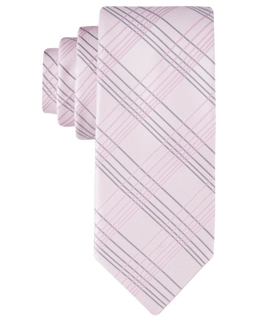 Calvin Klein Tonal Linear Grid Tie