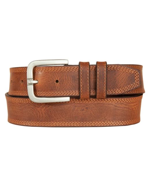 Lucky Brand Triple Needle Stitched Leather Belt