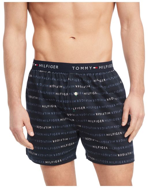 Tommy Hilfiger Jersey-Knit Logo-Print Cotton Boxers