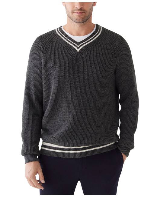 Frank And Oak Relaxed Fit V-Neck Long Sleeve Sweater