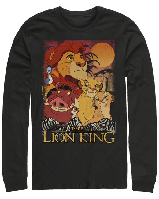 Fifth Sun Disney Lion King Happy Group Shot Sunset Long Sleeve T-Shirt