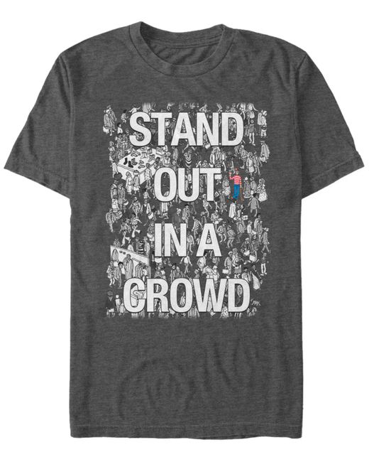 Fifth Sun Wheres Waldo Stand Out A Crowd Short Sleeve T-Shirt