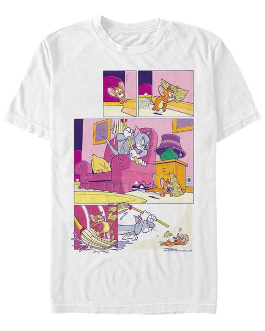 Fifth Sun Tom Jerry Cheese Comic Short Sleeve T-shirt
