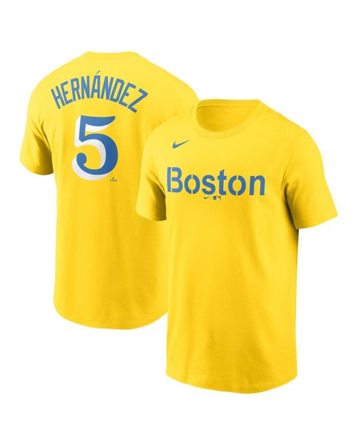Nike Enrique Hernandez and Light Blue Boston Red Sox City Connect Name Number T-shirt