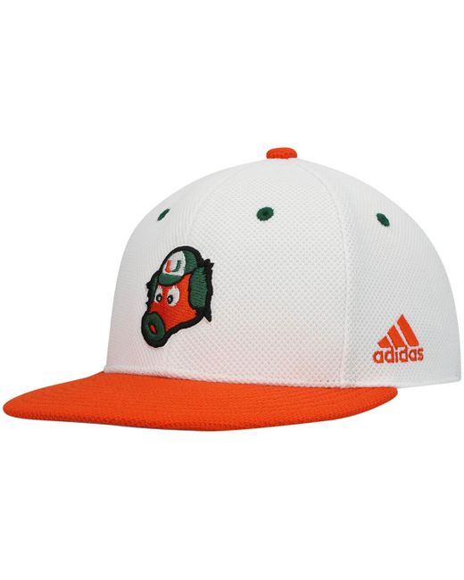 Adidas and Orange Miami Hurricanes Maniac On-Field Baseball Fitted Hat