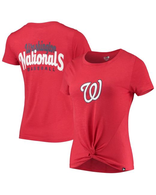 New Era Washington Nationals 2-Hit Front Twist Burnout T-shirt