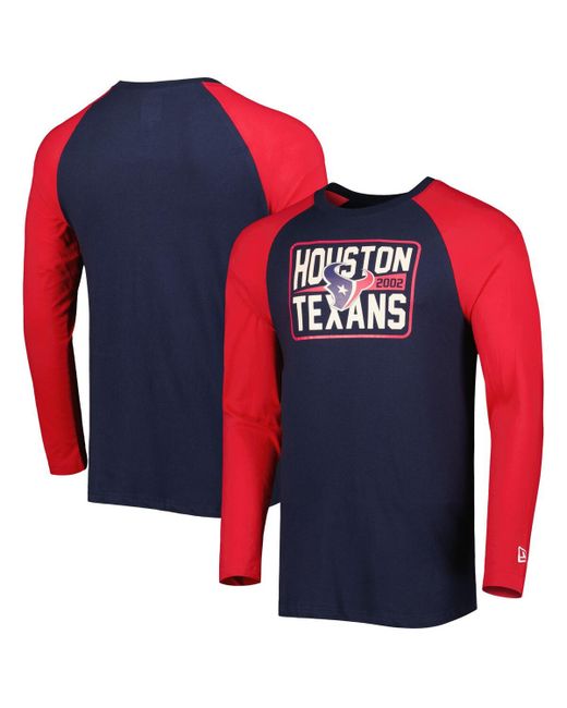 New Era Houston Texans Current Raglan Long Sleeve T-shirt