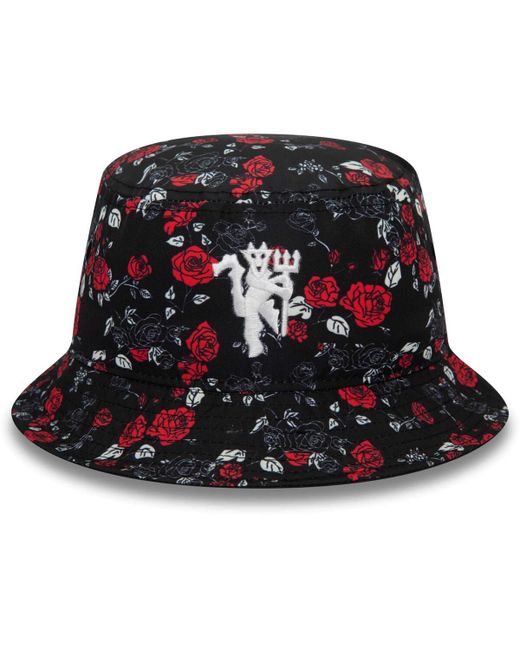 New Era Manchester United Floral Print Bucket Hat