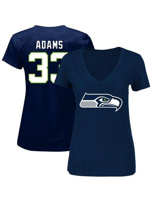 Fanatics Jamal Adams College Seattle Seahawks Plus Player Name and Number V-Neck T-shirt