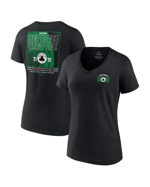 Fanatics Boston Celtics 2022 Eastern Conference Champions Balanced Attack Roster V-Neck T-shirt