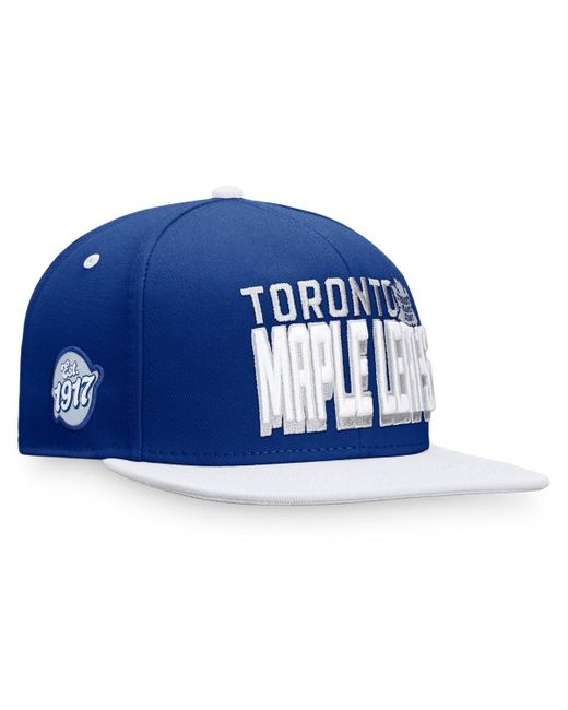 Fanatics White Toronto Maple Leafs Heritage Retro Two-Tone Snapback Hat
