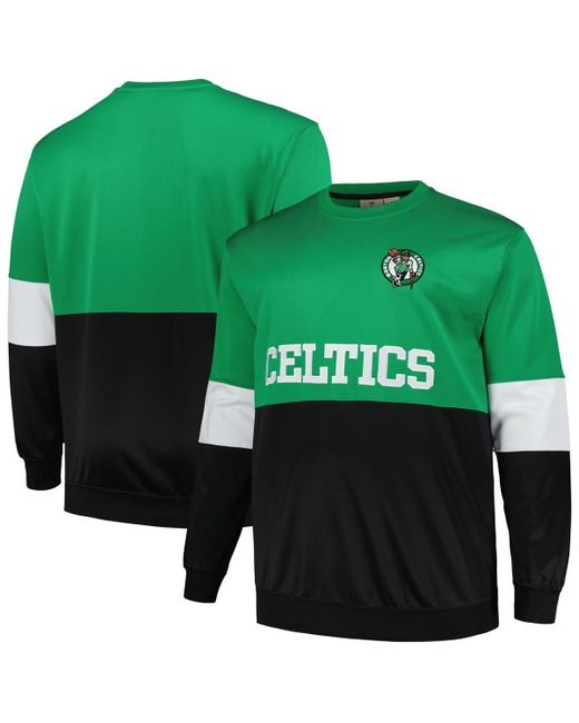 Fanatics Black Boston Celtics Big and Tall Split Pullover Sweatshirt