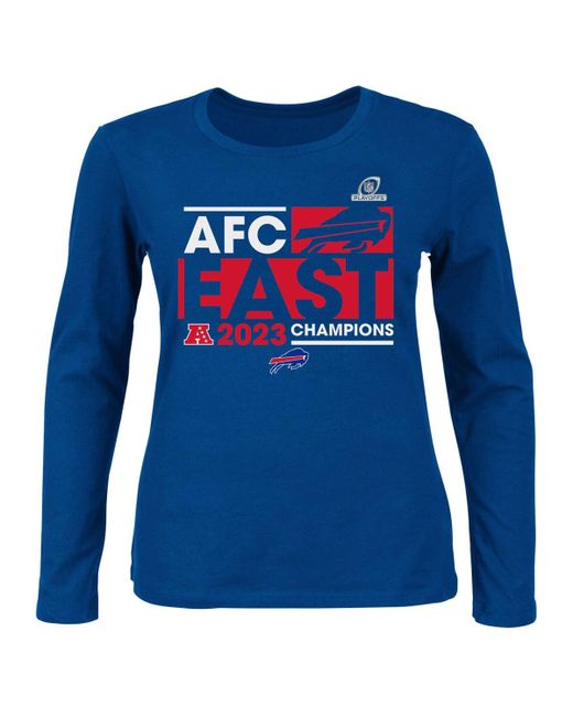 Fanatics Buffalo Bills 2023 Afc East Division Champions Plus Conquer Long Sleeve Crew Neck T-shirt