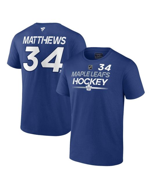 Fanatics Auston Matthews Toronto Maple Leafs Authentic Pro Prime Name and Number T-shirt