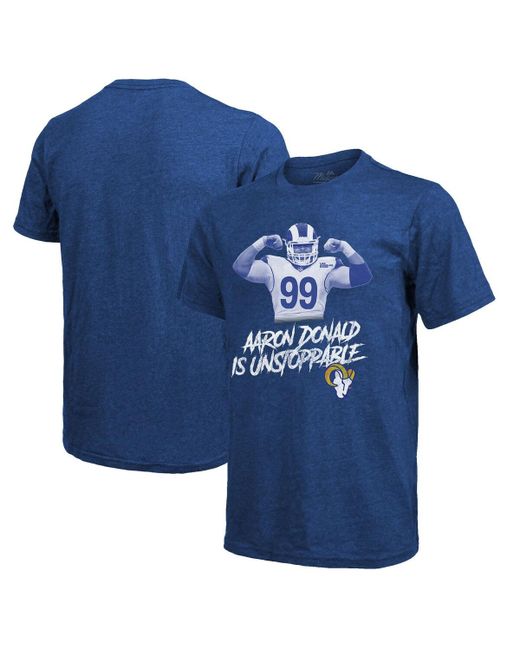 Majestic Threads Aaron Donald Los Angeles Rams Tri-Blend Player T-shirt