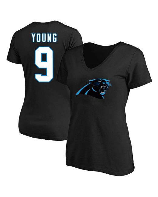 Fanatics Bryce Young Carolina Panthers Plus Player Name and Number V-Neck T-shirt