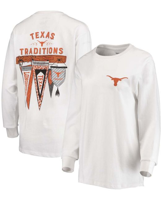 Pressbox Texas Longhorns Traditions Pennant Long Sleeve T-shirt