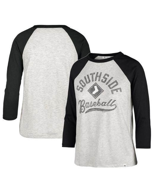 '47 Brand 47 Brand Chicago White Distressed Sox City Connect Retro Daze Ava Raglan 3 4-Sleeve T-shirt