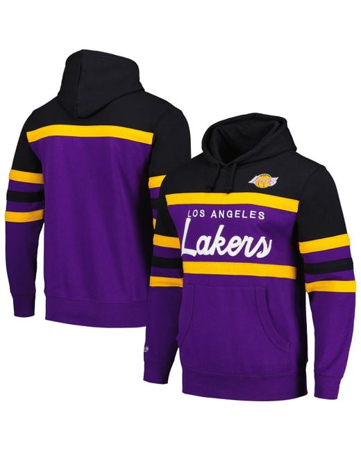 Mitchell & Ness Black Los Angeles Lakers Head Coach Pullover Hoodie