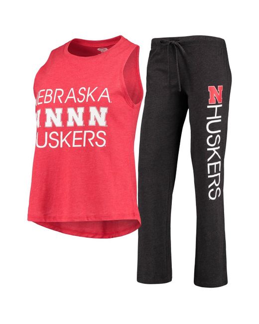 Concepts Sport Nebraska Huskers Team Tank Top and Pants Sleep Set