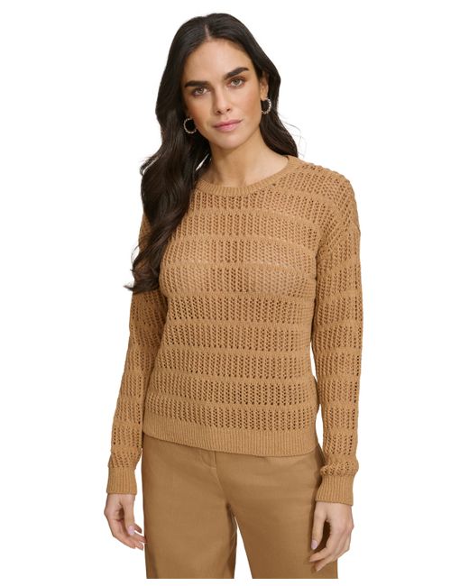 Calvin Klein Cotton Open-Stitch Sweater