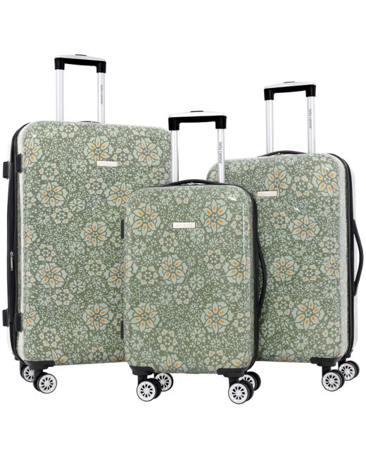 Bella Caronia Piece Expandable Rolling Hard-Sided Luggage Set with 8 Wheels Spinners