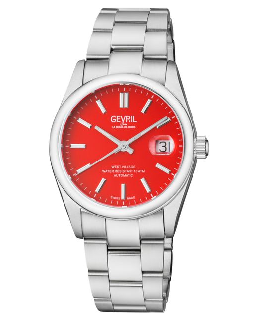 Gevril West Village Swiss Automatic Tone Stainless Steel Bracelet Watch