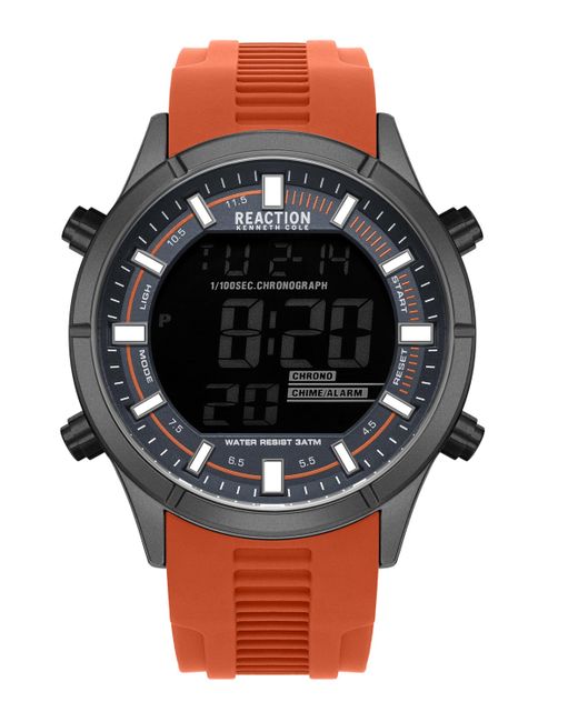 Kenneth Cole REACTION Digital Silicone Watch 47mm
