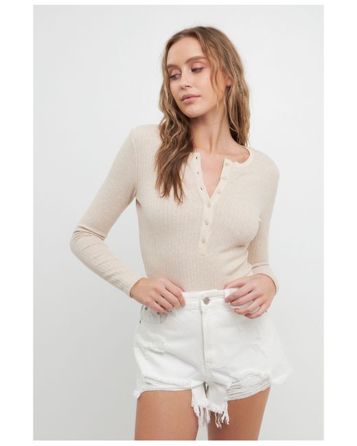Free the Roses Ribbed Knit Bodysuit