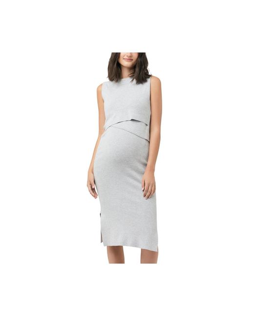 Ripe Maternity Maternity Layered Knit Nursing Dress