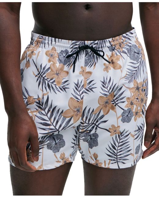 Hugo Boss Boss by Tropical-Print Quick-Drying Swim Shorts