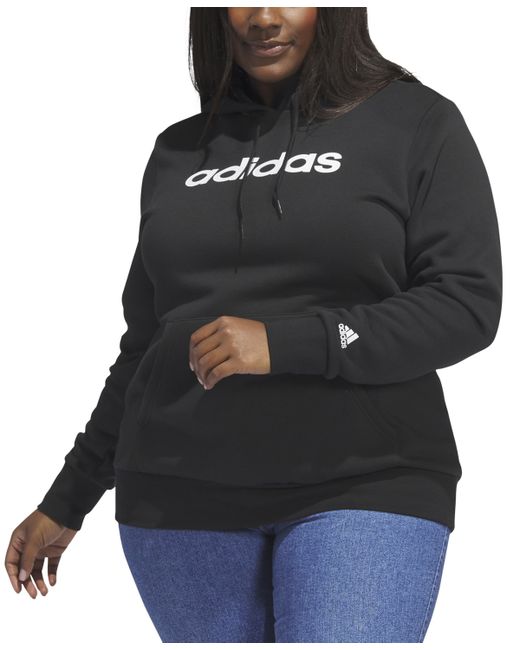 Adidas Trendy Plus Pullover Logo-Print Fleece Hoodie