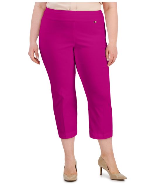 I.N.C. International Concepts Plus Mid-Rise Pull-On Capri Pants Created for