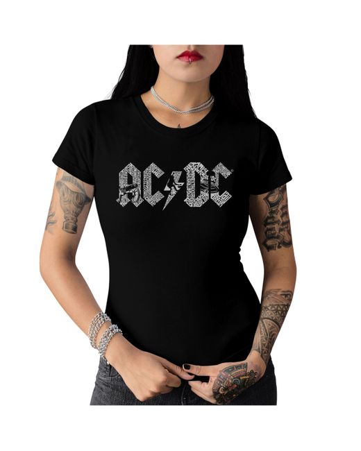 La Pop Art Ac/Dc Word Art T-Shirt