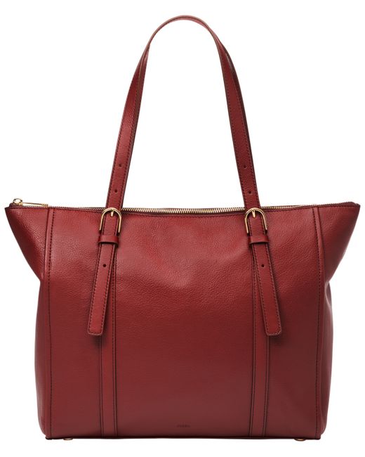 Fossil Carlie Leather Tote Bag