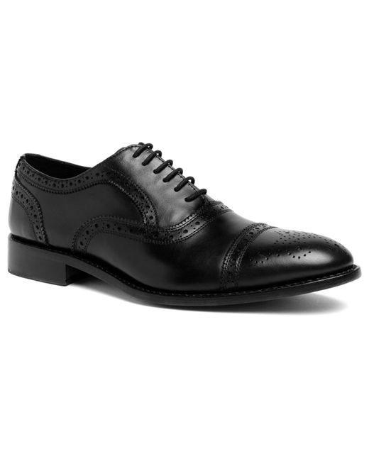 Anthony Veer Ford Quarter Brogue Oxford Leather Sole Lace-Up Dress Shoe