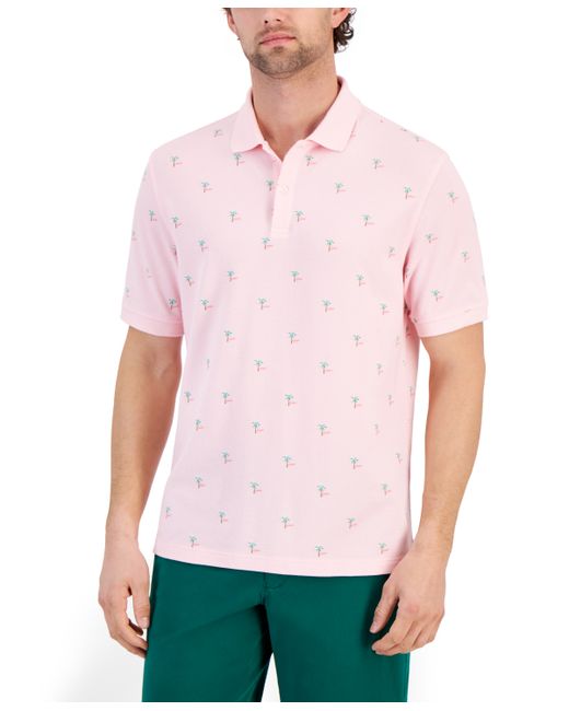 Club Room Palm Tree Graphic Pique Polo Shirt Created for