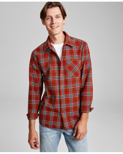 And Now This Plaid Button-Down Flannel Shirt Created for