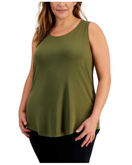 Jm Collection Plus Scoop-Neck Sleeveless Top Created for