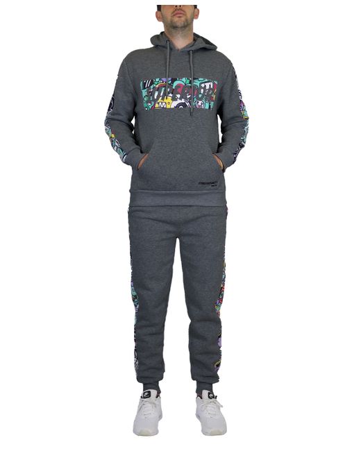 Galaxy By Harvic Fleece-Lined Pullover Hoodie and Jogger Sweatpants 2 Piece Set