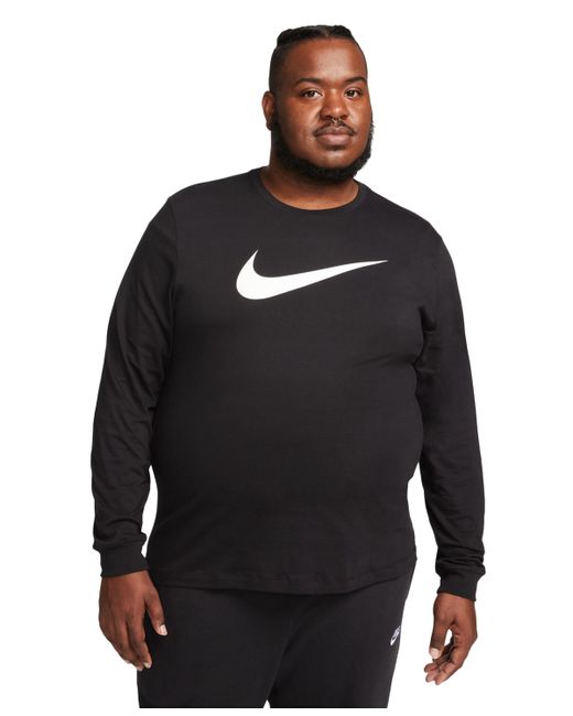 Nike Sportswear Relaxed Fit Long-Sleeve Swoosh Logo T-Shirt