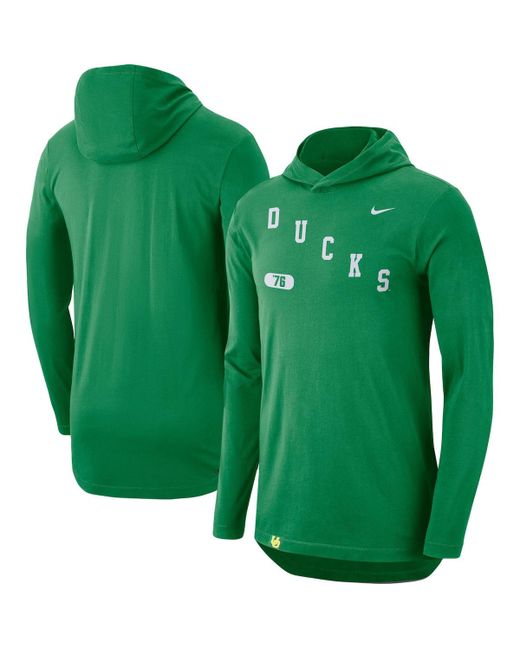 Nike Oregon Ducks Team Performance Long Sleeve Hoodie T-shirt