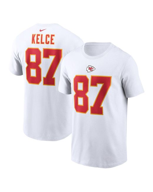 Nike Travis Kelce Kansas City Chiefs Player Name and Number T-shirt