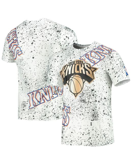 Fisll New York Knicks Gold Foil Splatter Print T-shirt