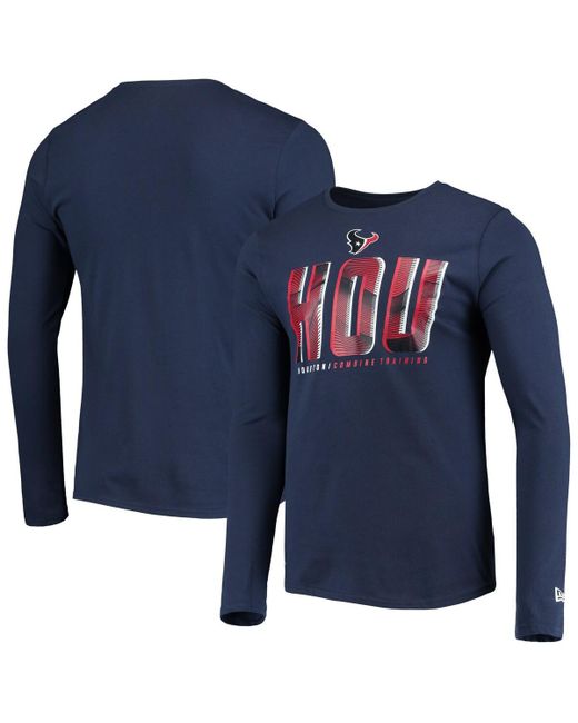 New Era Houston Texans Combine Authentic Static Abbreviation Long Sleeve T-shirt