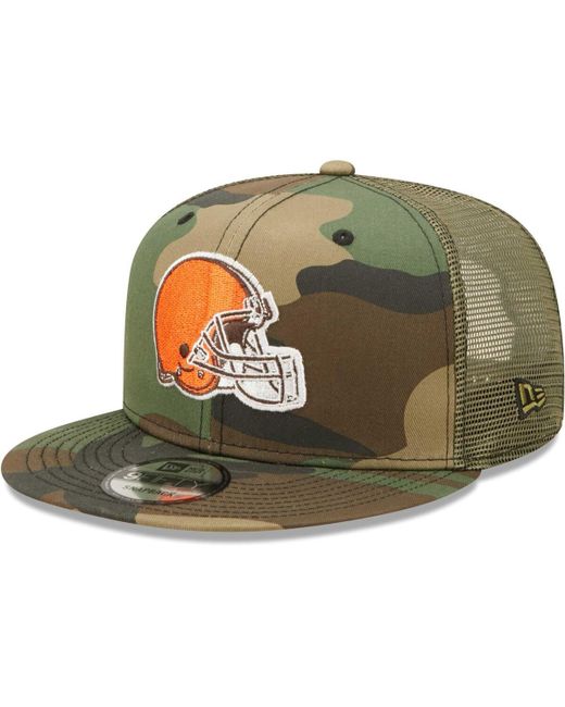 New Era Olive Cleveland Browns Trucker 9FIFTY Snapback Hat