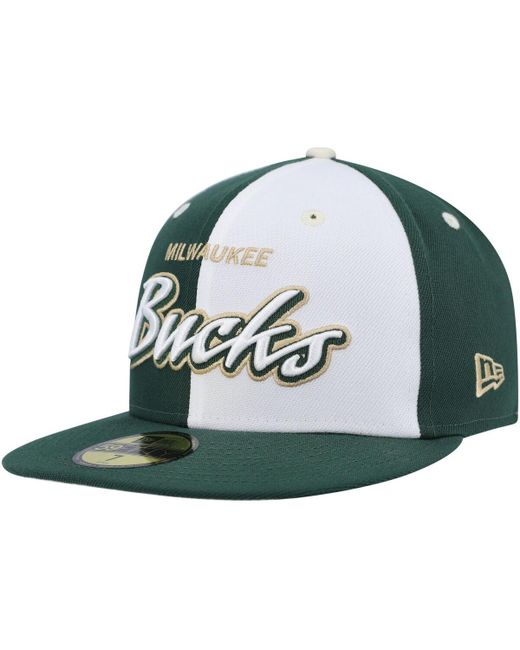 New Era White Milwaukee Bucks Griswold 59FIFTY Fitted Hat